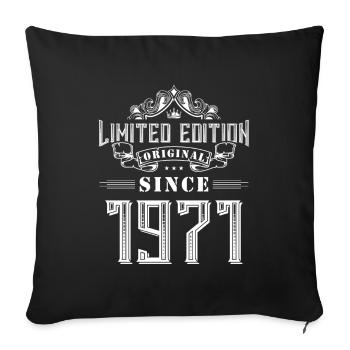 1971 limited edition - Sofa pillowcase 17,3'' x 17,3'' (45 x 45 cm) - black - Front