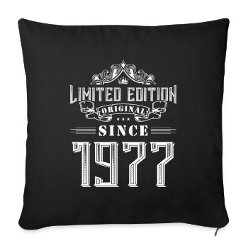 Édition limitée 1977 - Housse de coussin décorative 45 x 45 cm - noir - Devant