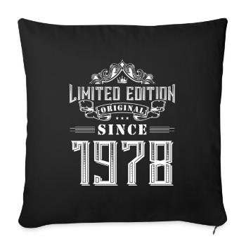 1978 limited edition - Sofa pillowcase 17,3'' x 17,3'' (45 x 45 cm) - black - Front