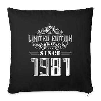 Édition limitée 1981 - Housse de coussin décorative 45 x 45 cm - noir - Devant