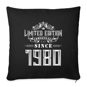 Édition limitée 1980 - Housse de coussin décorative 45 x 45 cm - noir - Devant