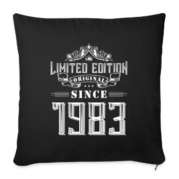 Édition limitée 1983 - Housse de coussin décorative 45 x 45 cm - noir - Devant