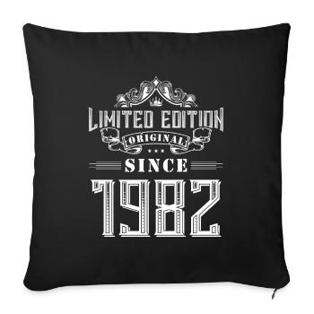 Édition limitée 1982 - Housse de coussin décorative 45 x 45 cm - noir - Devant