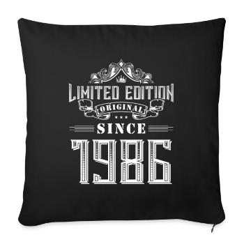 1986 limited edition - Sofa pillowcase 17,3'' x 17,3'' (45 x 45 cm) - black - Front