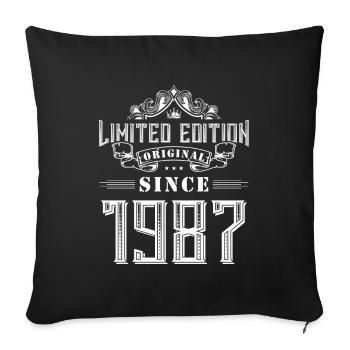 Édition limitée 1987 - Housse de coussin décorative 45 x 45 cm - noir - Devant