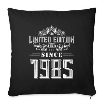 Édition limitée 1985 - Housse de coussin décorative 45 x 45 cm - noir - Devant