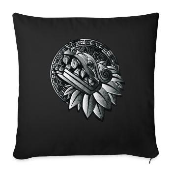 Quetzalcoatl Aztecs Feathered Snake Maya Inca - Sofa pillowcase 17,3'' x 17,3'' (45 x 45 cm) - black - Front
