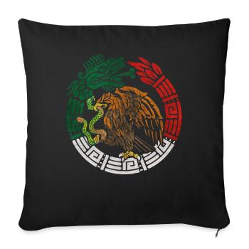 Quetzalcoatl Ouroboros Aztec Feathered Schla - Sofa pillowcase 17,3'' x 17,3'' (45 x 45 cm) - black - Front