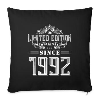 Édition limitée 1992 - Housse de coussin décorative 45 x 45 cm - noir - Devant