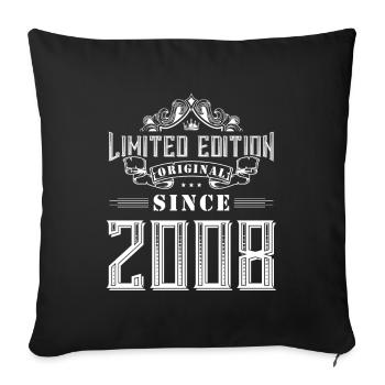 2008 limited edition - Sofa pillowcase 17,3'' x 17,3'' (45 x 45 cm) - black - Front