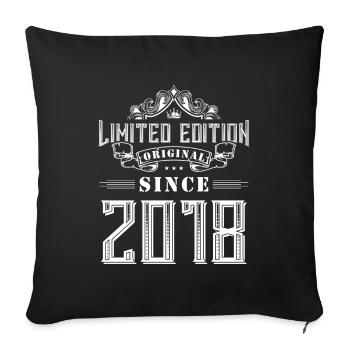 2018 limited edition - Sofa pillowcase 17,3'' x 17,3'' (45 x 45 cm) - black - Front