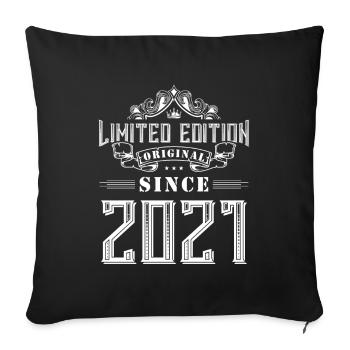 2021 limited edition - Sofa pillowcase 17,3'' x 17,3'' (45 x 45 cm) - black - Front