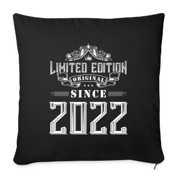 2022 limited edition - Sofa pillowcase 17,3'' x 17,3'' (45 x 45 cm) - black - Front