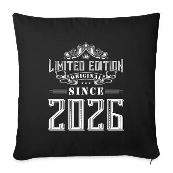 2026 limited edition - Sofa pillowcase 17,3'' x 17,3'' (45 x 45 cm) - black - Front