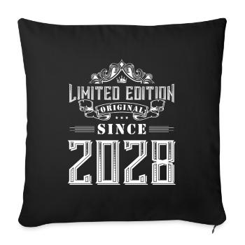 2028 limited edition - Sofa pillowcase 17,3'' x 17,3'' (45 x 45 cm) - black - Front