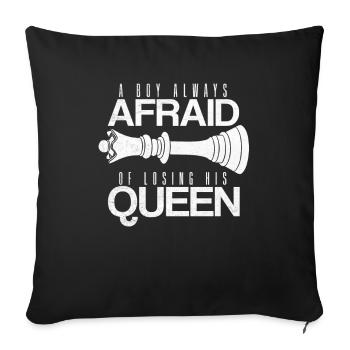 Jeunes toujours inquiets Perdre des dames Partenaires d’échecs - Housse de coussin décorative 45 x 45 cm - noir - Devant