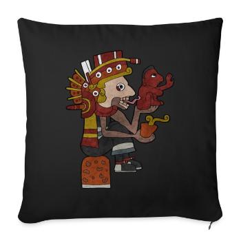 Mictlantecuhtli God of Death Aztecs God Maya I - Sofa pillowcase 17,3'' x 17,3'' (45 x 45 cm) - black - Front