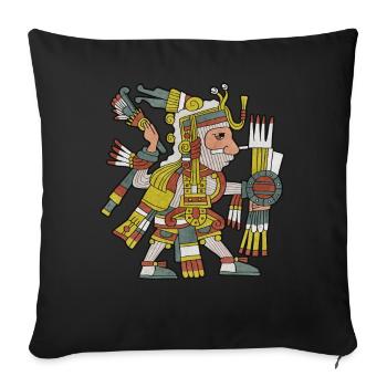 Mixcoatl Aztec God Cloud Serpent Maya Inka Tolt - Sofa pillowcase 17,3'' x 17,3'' (45 x 45 cm) - black - Front