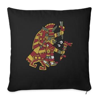 Chalchiuhtlicue Déesse aztèque de l’eau Maya Inca - Housse de coussin décorative 45 x 45 cm - noir - Devant