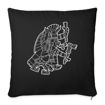 Chalchiuhtlicue Aztekische Wassergöttin Maya Inka - Sofakissenbezug 45 x 45 cm - Schwarz - Vorne