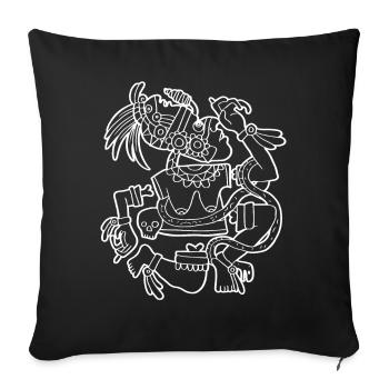 Coyolxauhqui Aztec Goddess Moon Goddess Maya Inca - Sofa pillowcase 17,3'' x 17,3'' (45 x 45 cm) - black - Front
