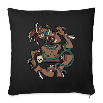 Coyolxauhqui Aztec Goddess Moon Goddess Maya Inca - Sofa pillowcase 17,3'' x 17,3'' (45 x 45 cm) - black - Front