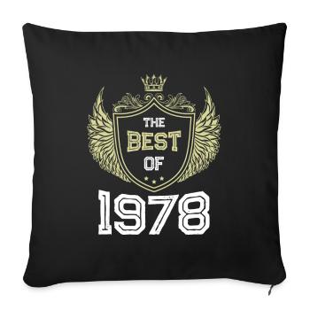 1978 best of - Sofa pillowcase 17,3'' x 17,3'' (45 x 45 cm) - black - Front