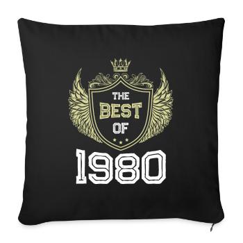 1980 best of - Housse de coussin décorative 45 x 45 cm - noir - Devant