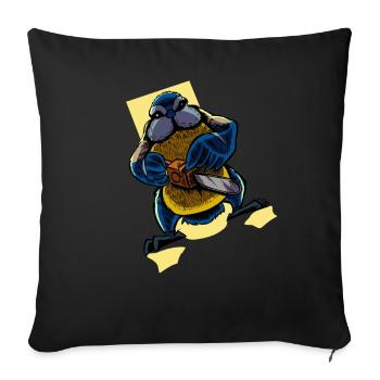Monster Animals - Tronçonneuse Bleu - Housse de coussin décorative 45 x 45 cm - noir - Devant