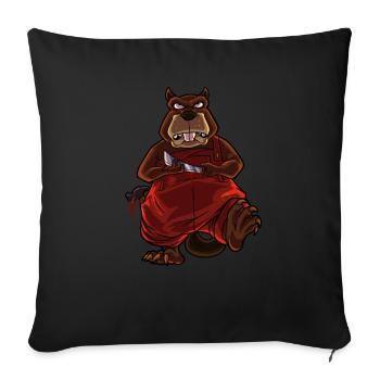 Monster Animals - Horror Knife Beaver - Sofa pillowcase 17,3'' x 17,3'' (45 x 45 cm) - black - Front