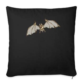 Monster Animals - Chauve-souris d’horreur - Housse de coussin décorative 45 x 45 cm - noir - Devant