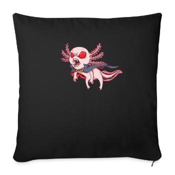 Monster Animals - Vampire Axolotl - Sofa pillowcase 17,3'' x 17,3'' (45 x 45 cm) - black - Front