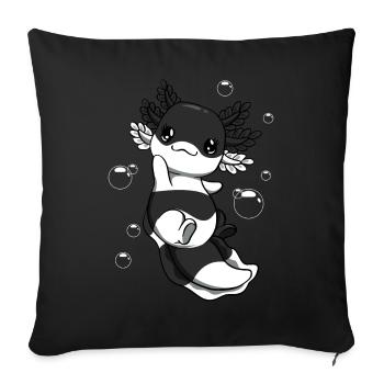 Drapeau hétérosexuel Axolotl Bunch Kawaii - Housse de coussin décorative 45 x 45 cm - noir - Devant