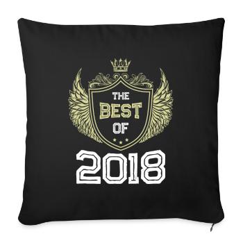 2018 best of - Sofa pillowcase 17,3'' x 17,3'' (45 x 45 cm) - black - Front