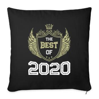 2020 best of - Sofa pillowcase 17,3'' x 17,3'' (45 x 45 cm) - black - Front