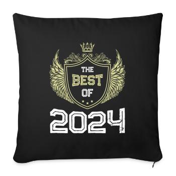 2024 best of - Sofa pillowcase 17,3'' x 17,3'' (45 x 45 cm) - black - Front