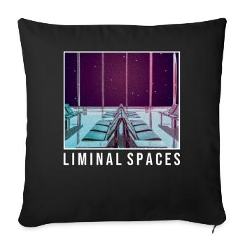 Anemoiacore Aesthetic Border Space Weirdcore - Sofa pillowcase 17,3'' x 17,3'' (45 x 45 cm) - black - Front