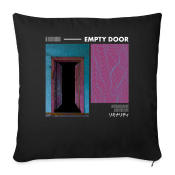 Anemoiacore Aesthetic Border Space Weirdcore - Sofa pillowcase 17,3'' x 17,3'' (45 x 45 cm) - black - Front