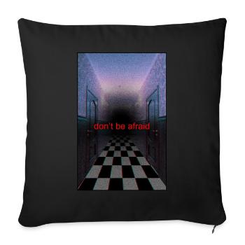 Anemoiacore Aesthetic Border Space Weirdcore - Sofa pillowcase 17,3'' x 17,3'' (45 x 45 cm) - black - Front