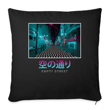 Anemoiacore Aesthetic Border Space Weirdcore - Sofa pillowcase 17,3'' x 17,3'' (45 x 45 cm) - black - Front