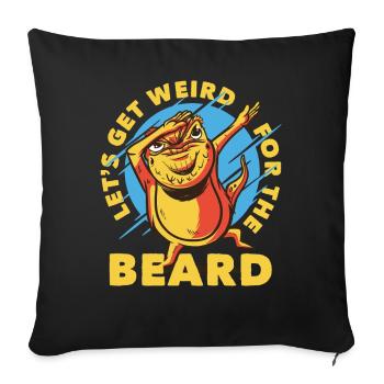 Dabbing Dragon barbu Dabber - Housse de coussin décorative 45 x 45 cm - noir - Devant