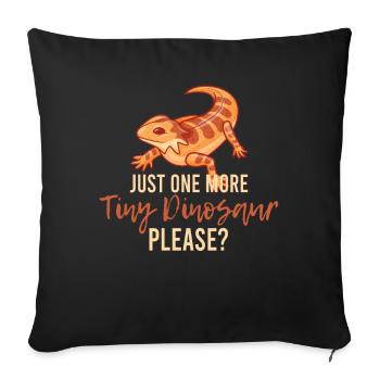 Funny bearded dragon - Sofa pillowcase 17,3'' x 17,3'' (45 x 45 cm) - black - Front