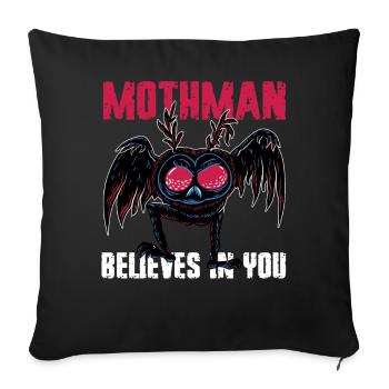 Mothman Cryptid Cryptozoology - Sofa pillowcase 17,3'' x 17,3'' (45 x 45 cm) - black - Front