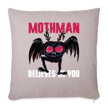 Mothman Cryptid Cryptozoology - Sofa pillowcase 17,3'' x 17,3'' (45 x 45 cm) - light taupe - Front