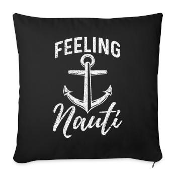 Funny Sailor Boating Boater At - Sofa pillowcase 17,3'' x 17,3'' (45 x 45 cm) - black - Front