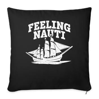 Drôle de marin Marin Nautique Marin Navire - Housse de coussin décorative 45 x 45 cm - noir - Devant