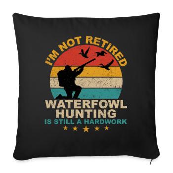 Funny Waterfowl Hunt Retro - Sofa pillowcase 17,3'' x 17,3'' (45 x 45 cm) - black - Front