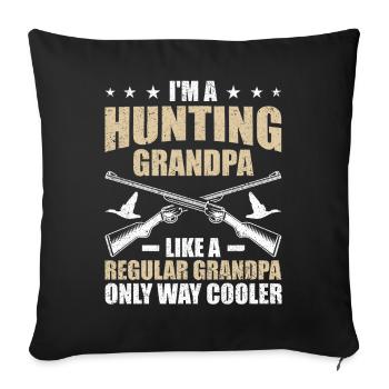 Funny Waterfowl Hunting Grandpa - Sofa pillowcase 17,3'' x 17,3'' (45 x 45 cm) - black - Front