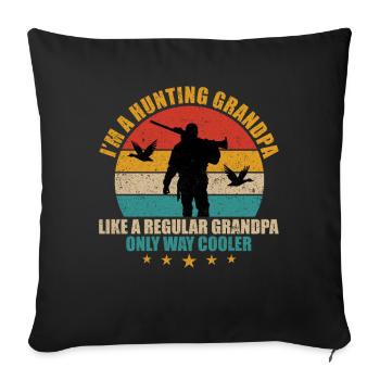 Funny Waterfowl Hunting Grandpa - Sofa pillowcase 17,3'' x 17,3'' (45 x 45 cm) - black - Front
