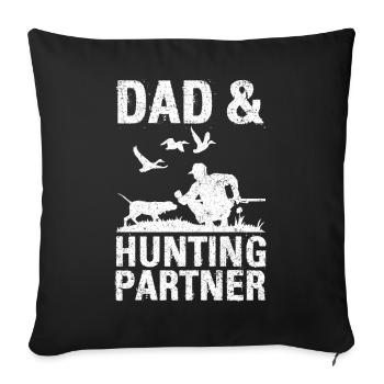 Fun waterfowl hunting duck hunt - Sofa pillowcase 17,3'' x 17,3'' (45 x 45 cm) - black - Front